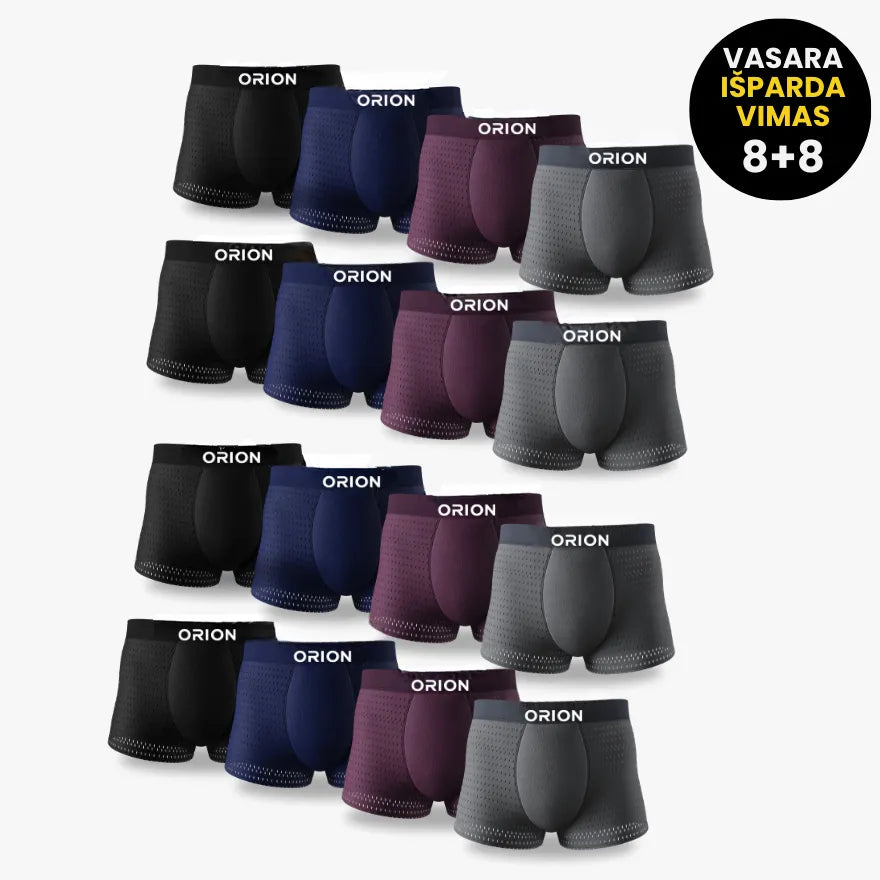 (LT)v2 - 5 Pakuotė ORION Premium Bambuko Boksinės Kelnaitės